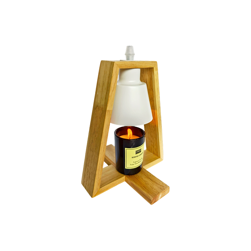 Minimalistička drvena svjetiljka za grijanje svijeća - Warm Isle