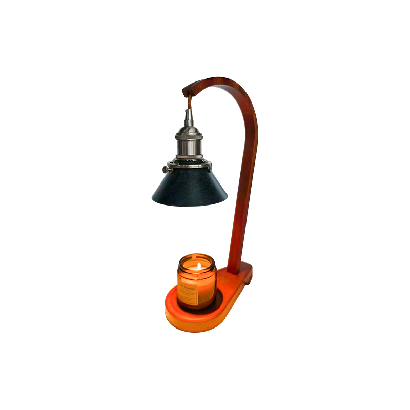 Lampa za grijanje svijeće s crnim stožastim sjenilom - veo svjetlo