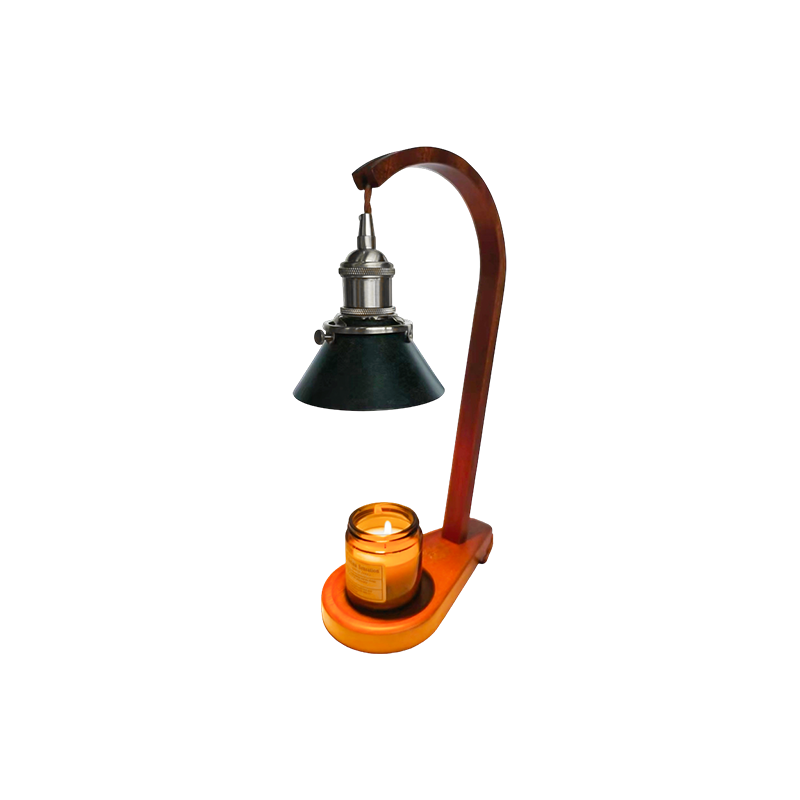 Lampa za grijanje svijeće s crnim stožastim sjenilom - veo svjetlo